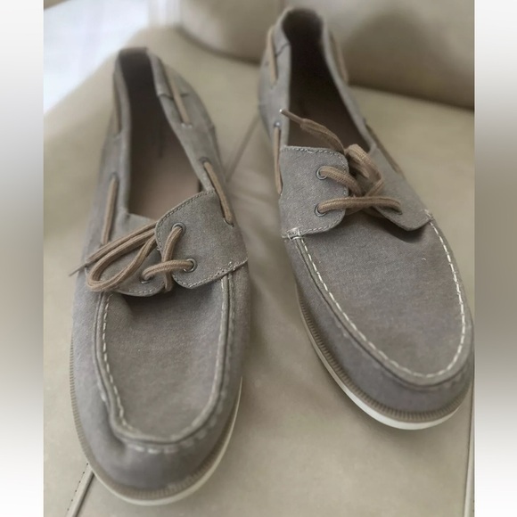 Goodfellow & Co Size 13 ~ Gray Brown ~ Rice ~ Lace Up ~ Boat Shoes ~ Casual - Picture 1 of 7